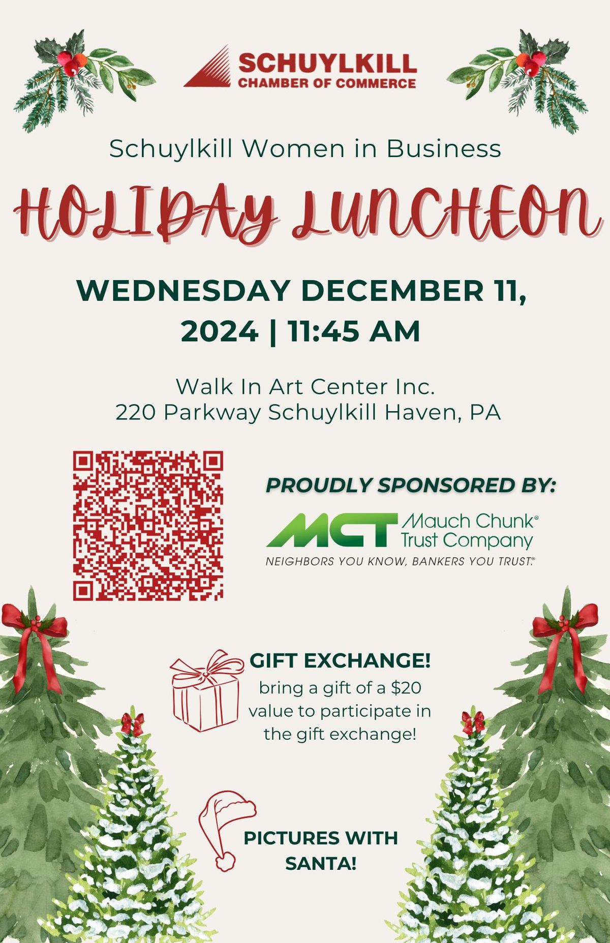 12-11-24 Schuylkill Women in Business Luncheon sponsored by Mauch Chunk Trust Company