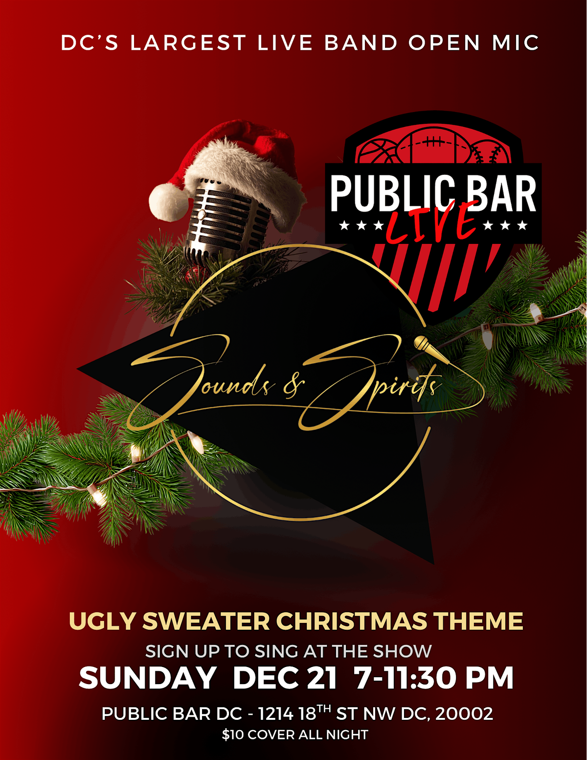 Sounds & Spirits Christmas Edition  2025 - Live Band Open Mic