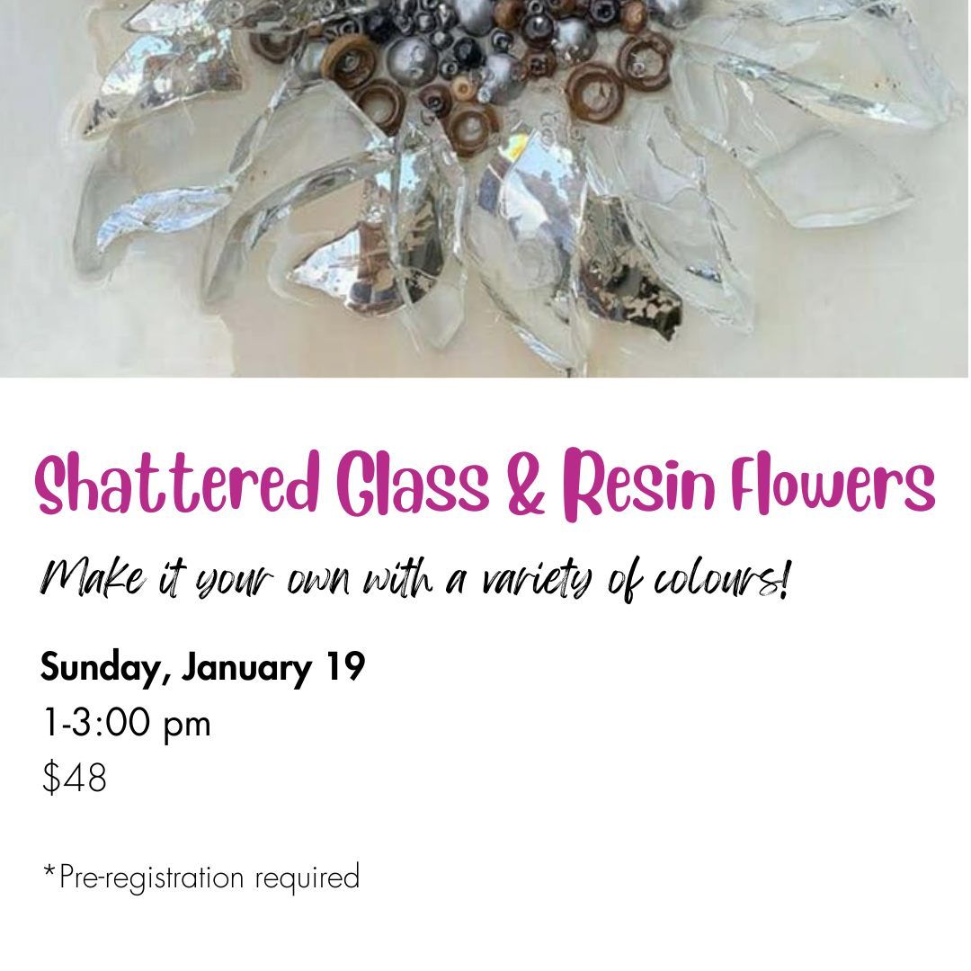 \ud83c\udf38\u2728Shattered Glass & Resin Flowers \u2728\ud83c\udf38