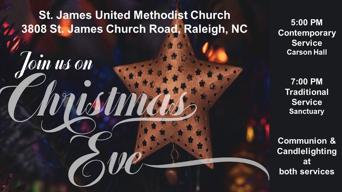 Christmas Eve Candelight Services (5:00 PM and 7:00 PM) 