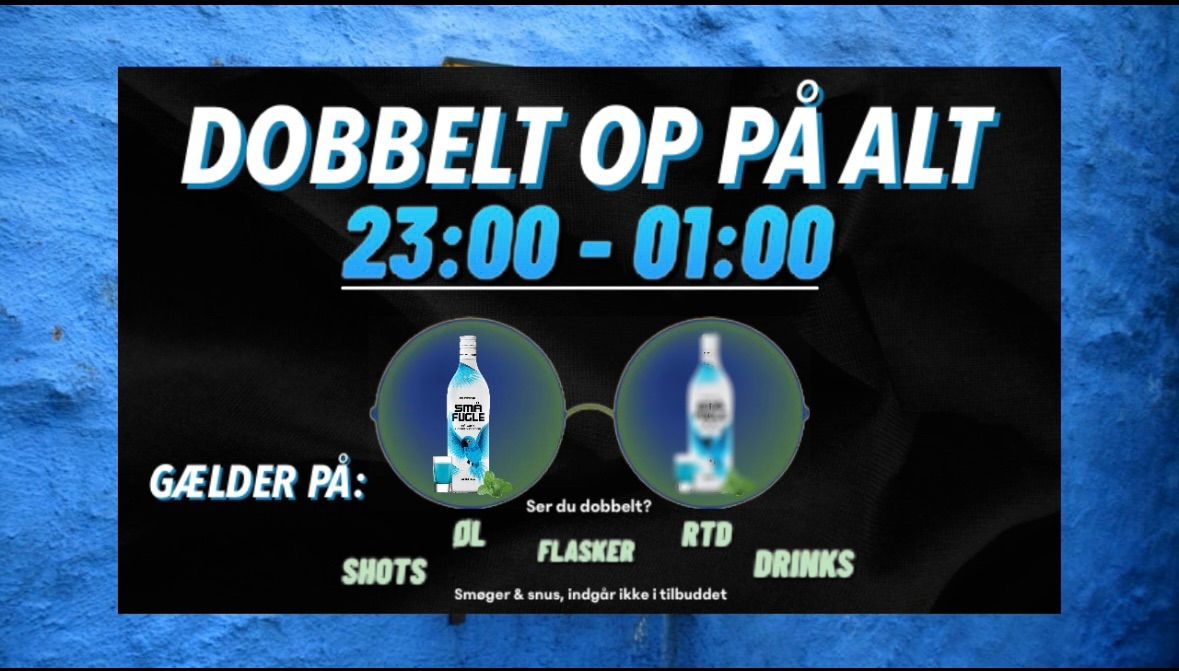 DOBBELT OP P\u00c5 ALT DENNE L\u00d8RDAG