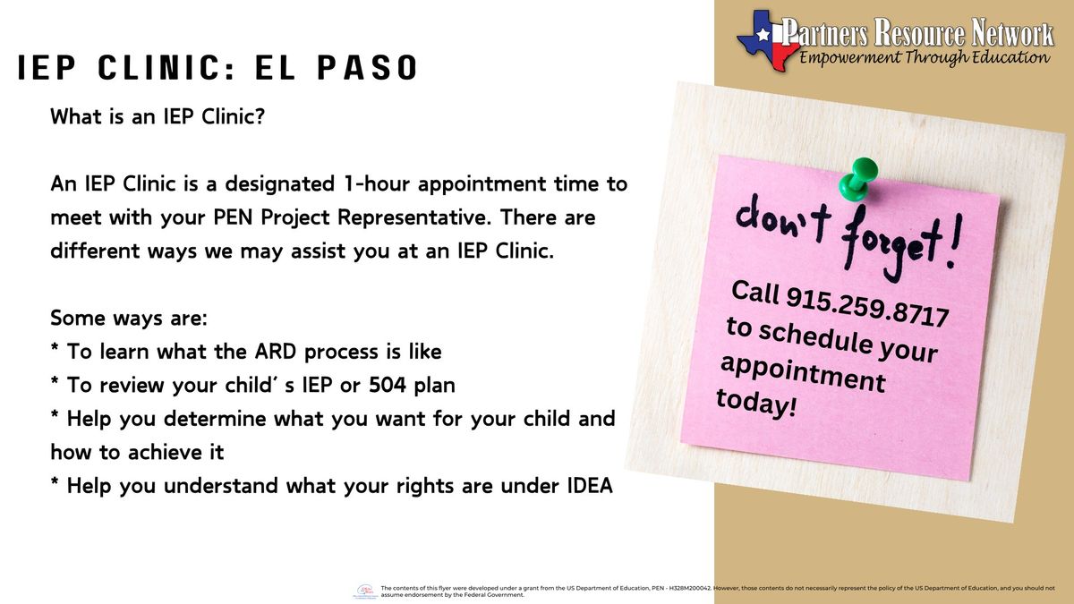 IEP Clinic - El Paso