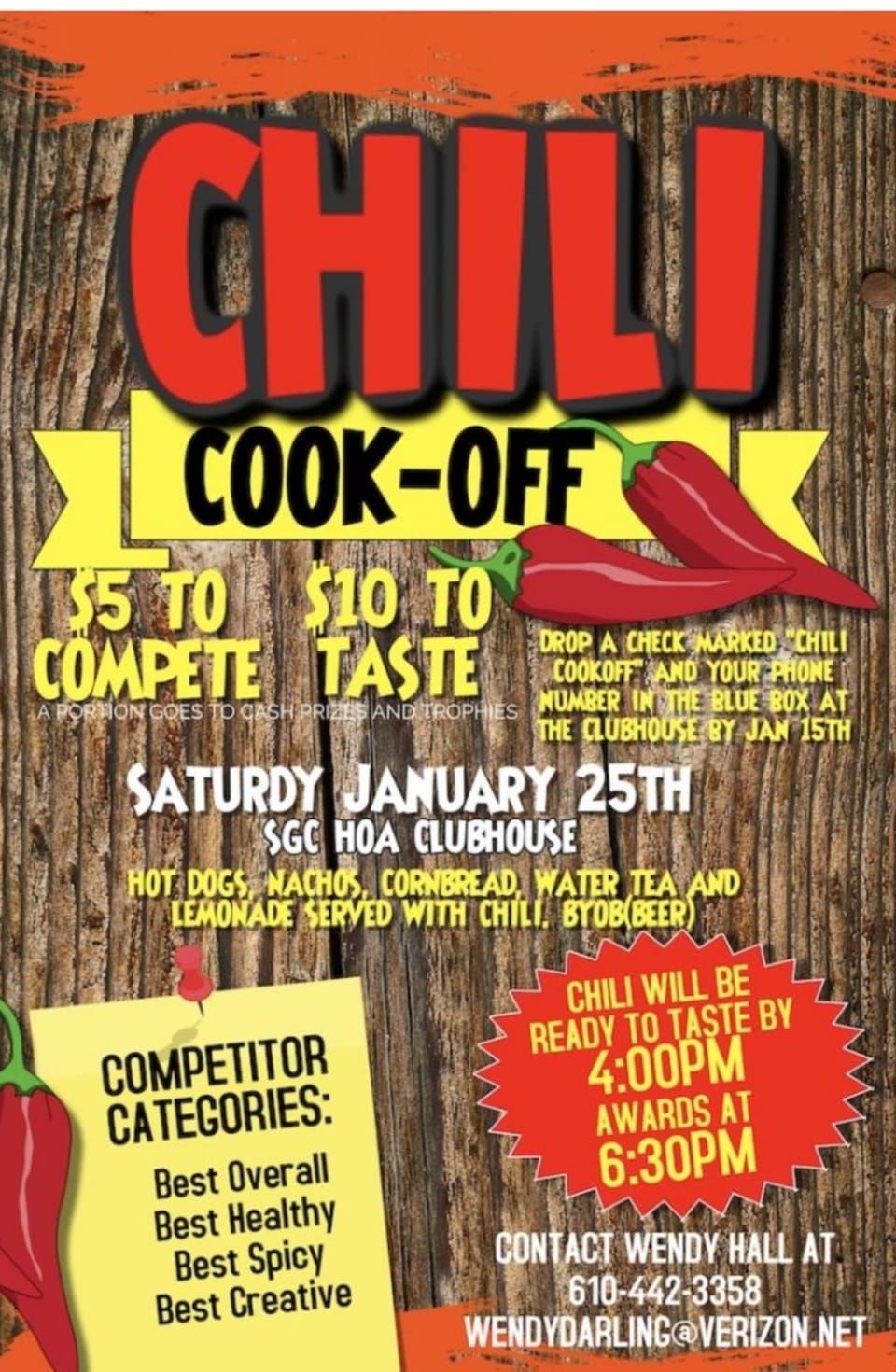 SGC Residents Chili Cook off