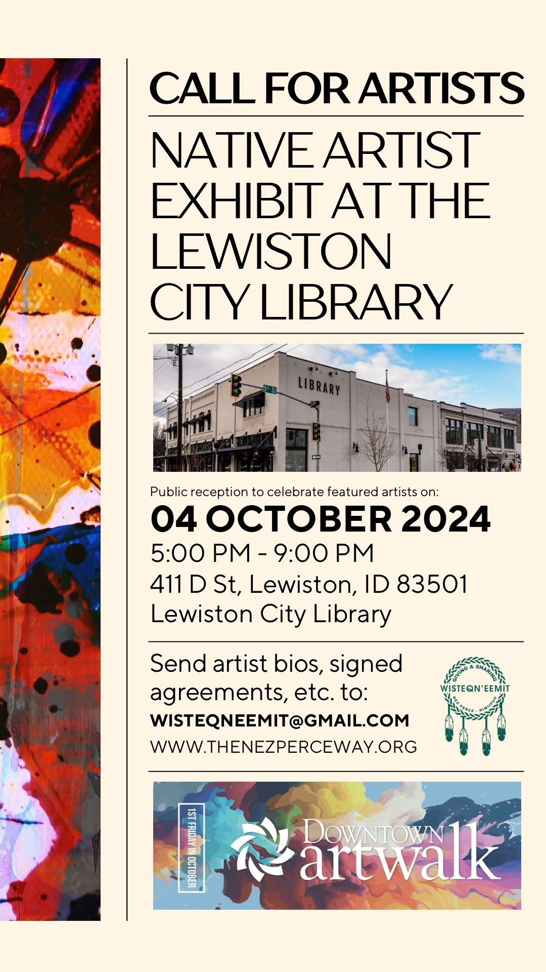 Native Artist Exhibit At The Lewiston City Library