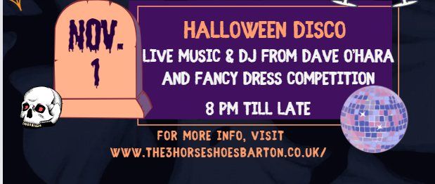 Halloween Disco with Live music & DJ from Dave O'Hara 