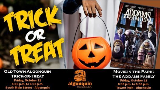 Old Town Trick Or Treat Movie In The Park Algonquin Historic Village Hall 22 October 21