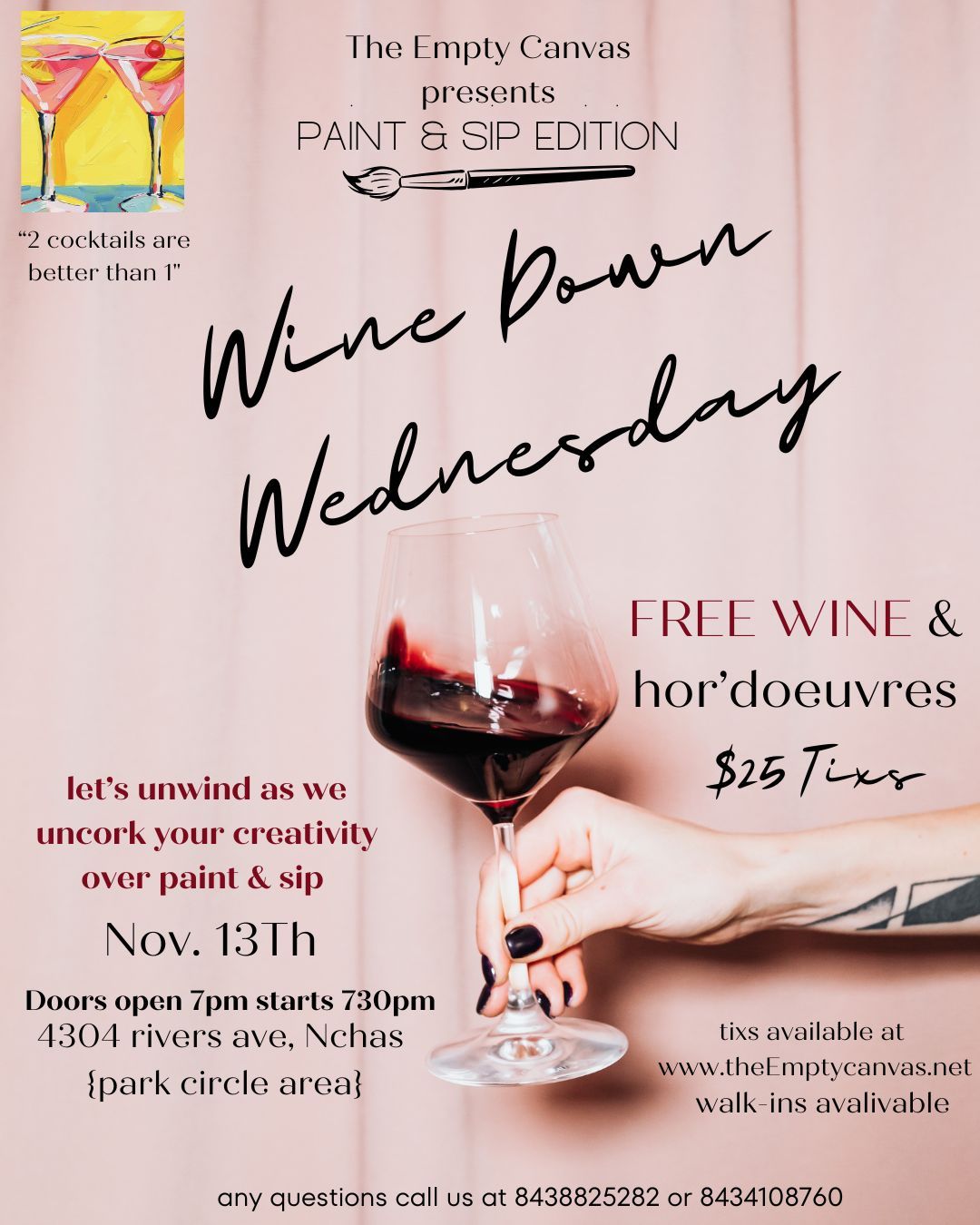 Wine Down Wednesday Paint & Sip Edition