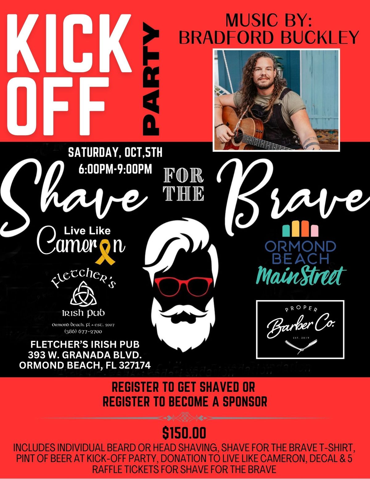 SHAVE FOR THE BRAVE KICK-OFF PARTY FEATURING MUSIC BY BRADFORD BUCKLEY