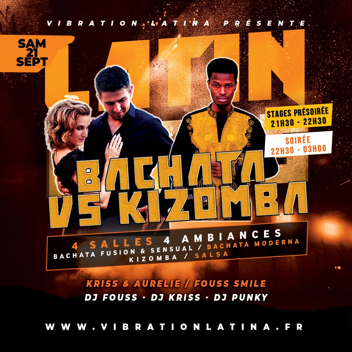 Latin Vibes Bachata vs Kizomba - 4 salles 4 ambiances