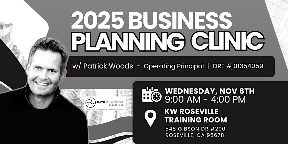 2025 Business Planning Clinic with Patrick Woods