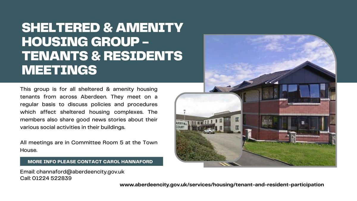 Sheltered & Amenity Housing Group Meetings