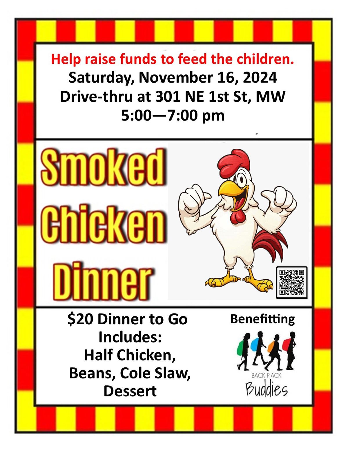 Smoked Chicken Dinner Fundraiser