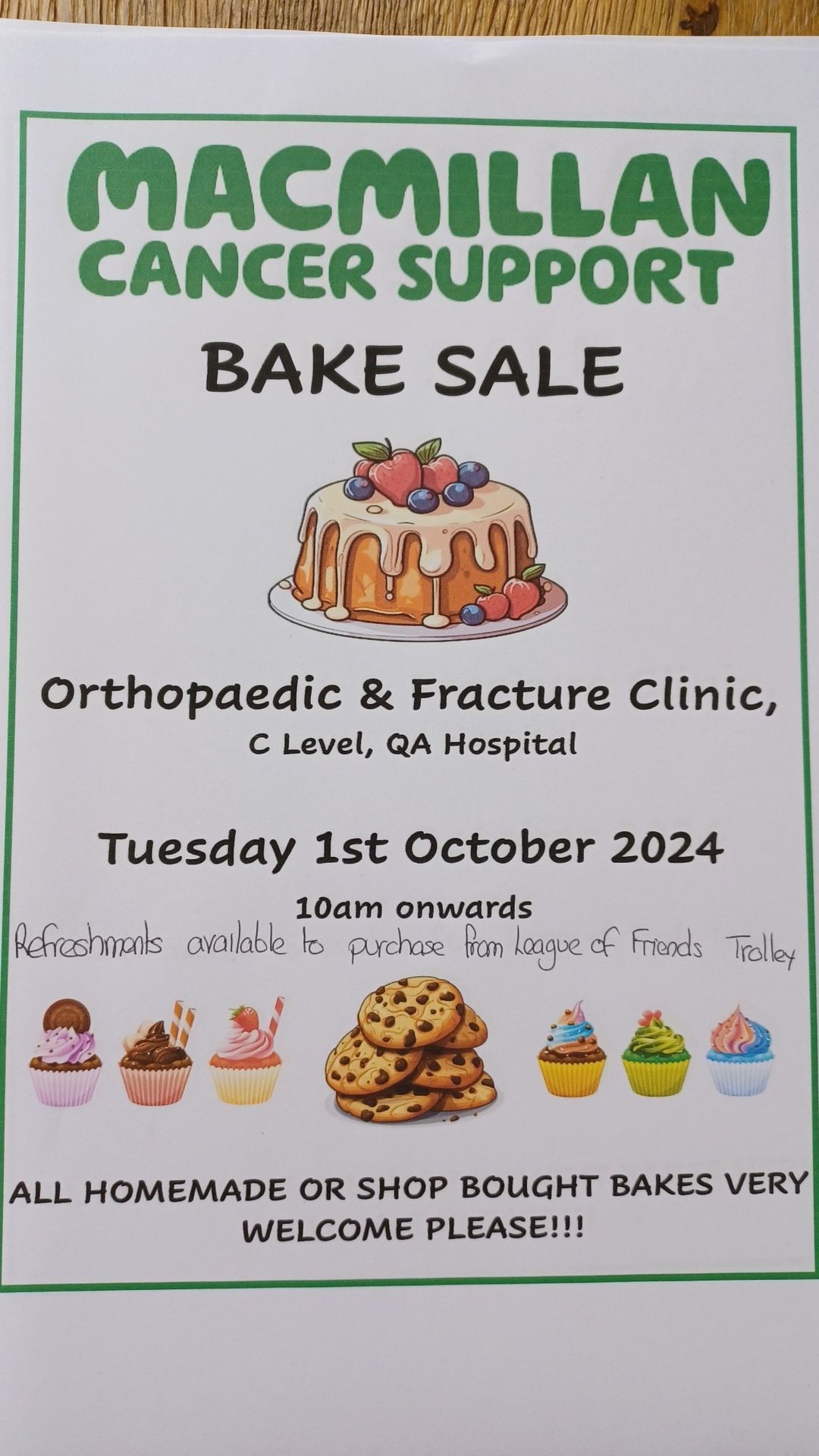 Macmillan Cake Sale