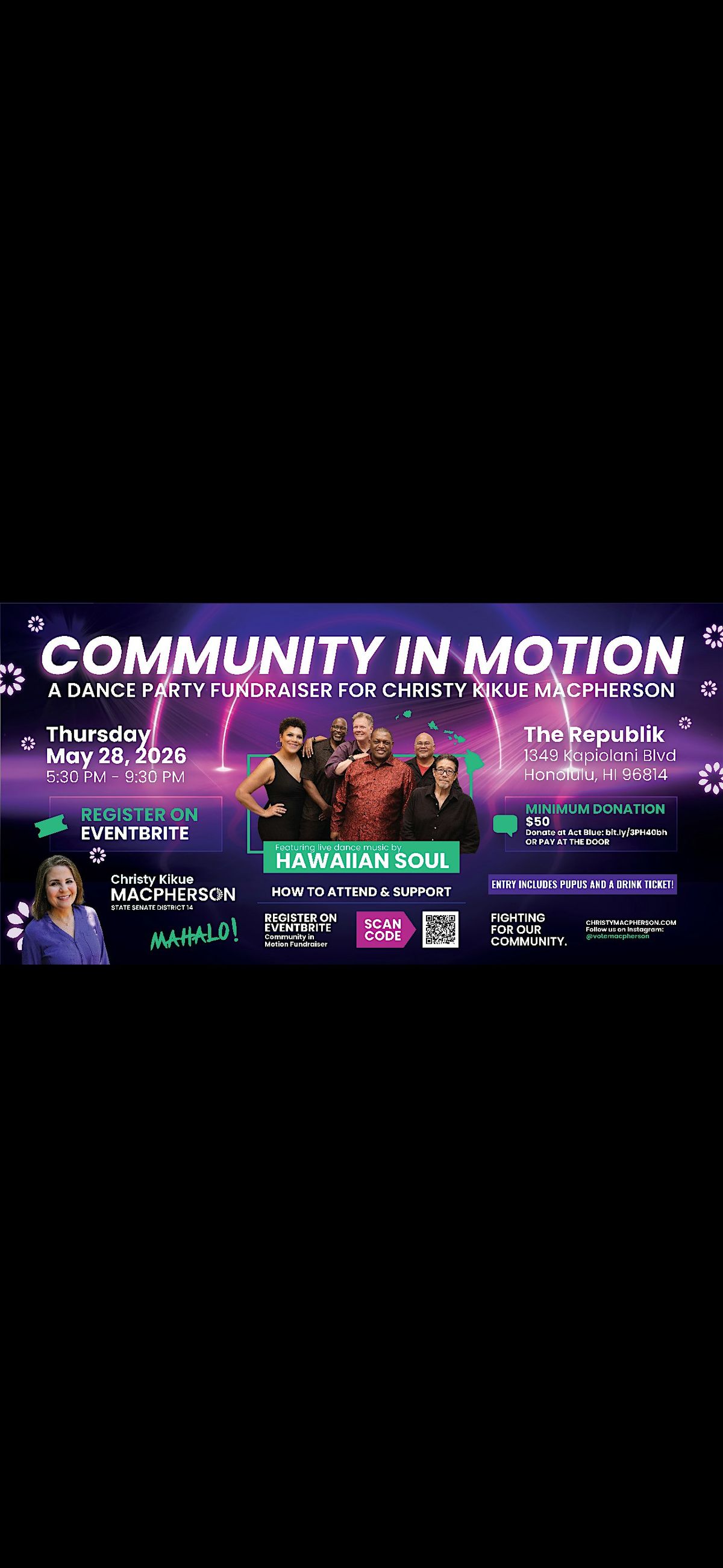 Community in Motion Fundraiser for Christy Kikue MacPherson
