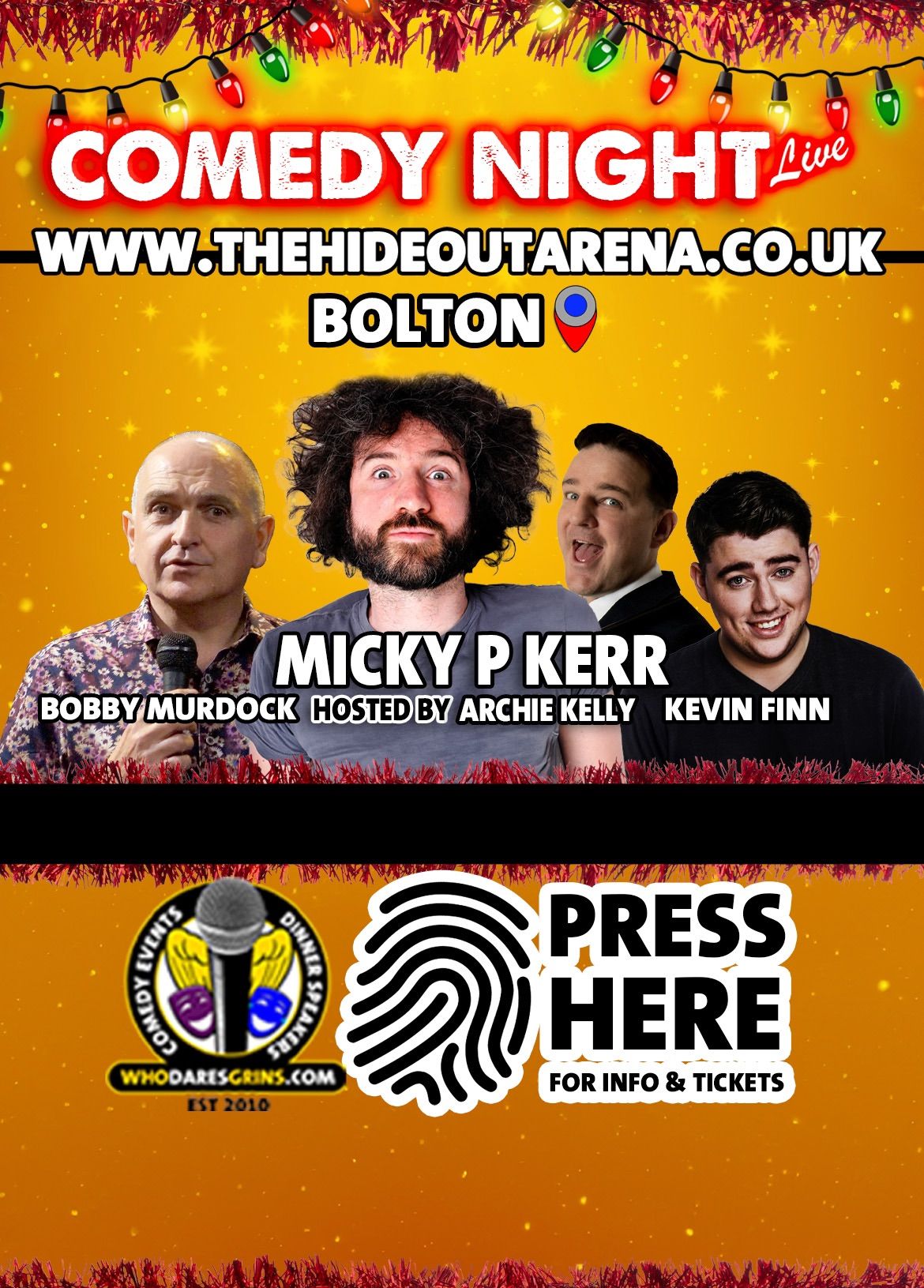 Comedy Night Live with Headliner Micky P Kerr 