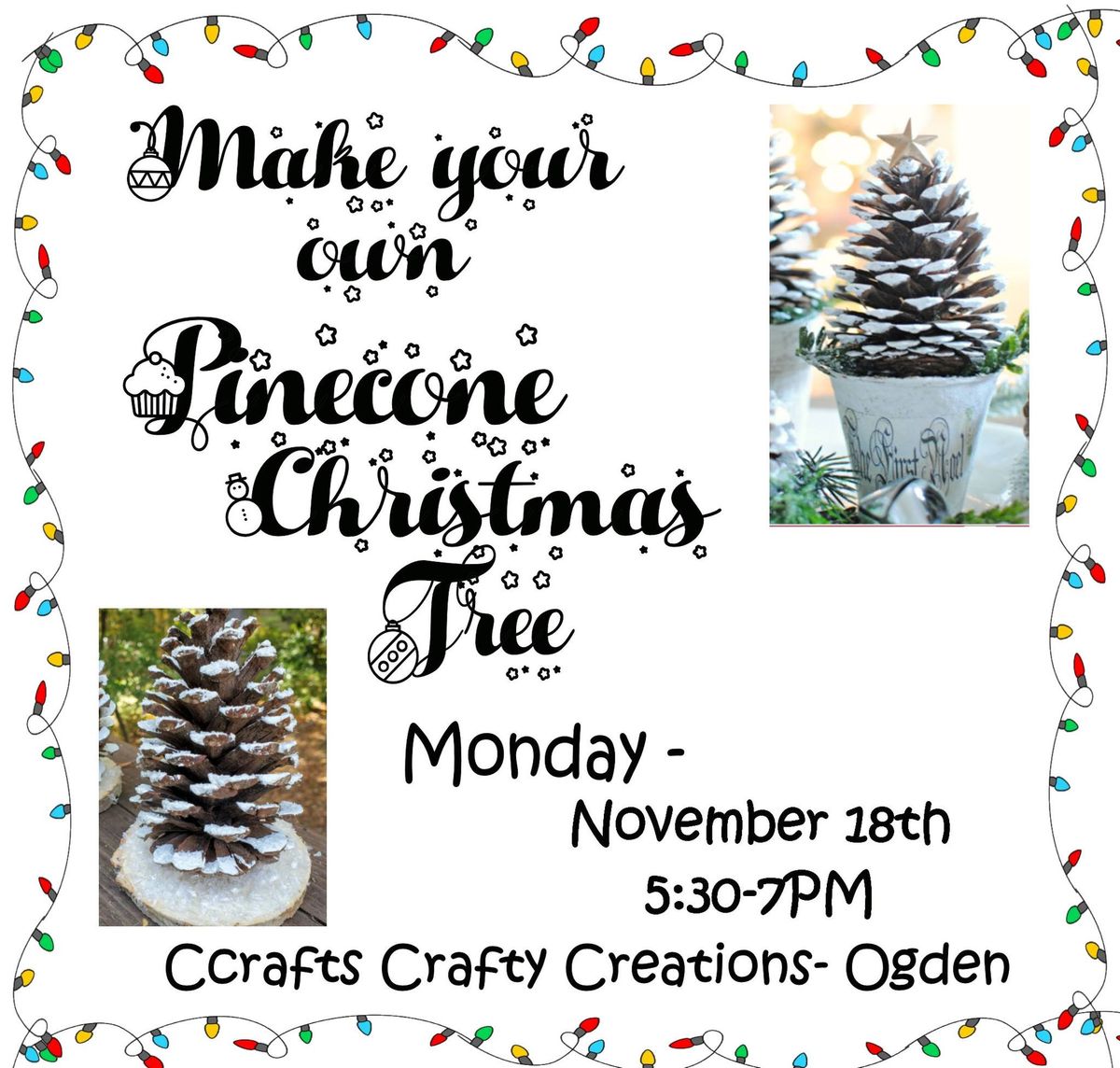 Pinecone Christmas Tree Crafting