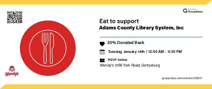 Wendy's - Dine to Support Library