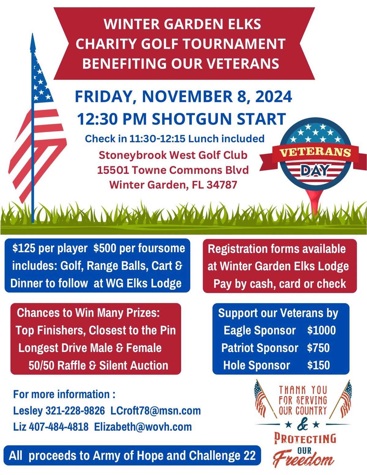 Charity Golf Tournament Benefiting our Veterans 