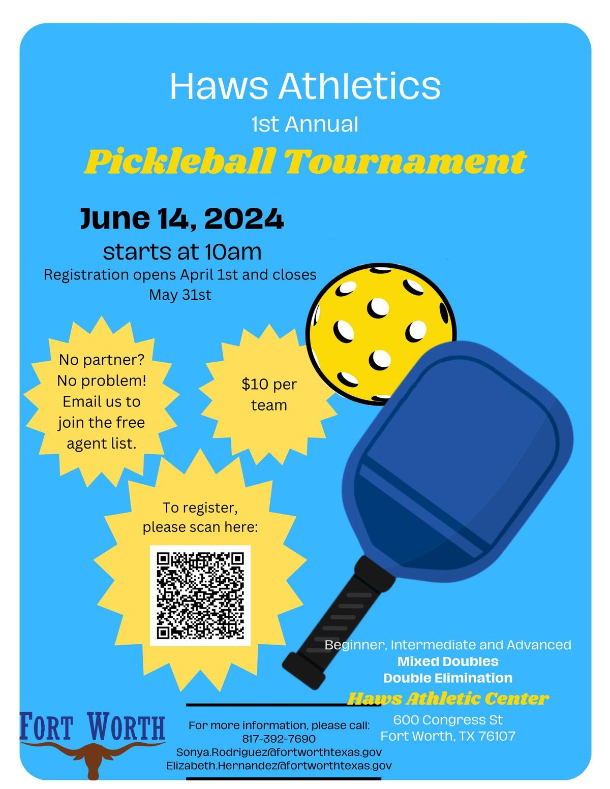 1st Annual Pickleball Tournament 