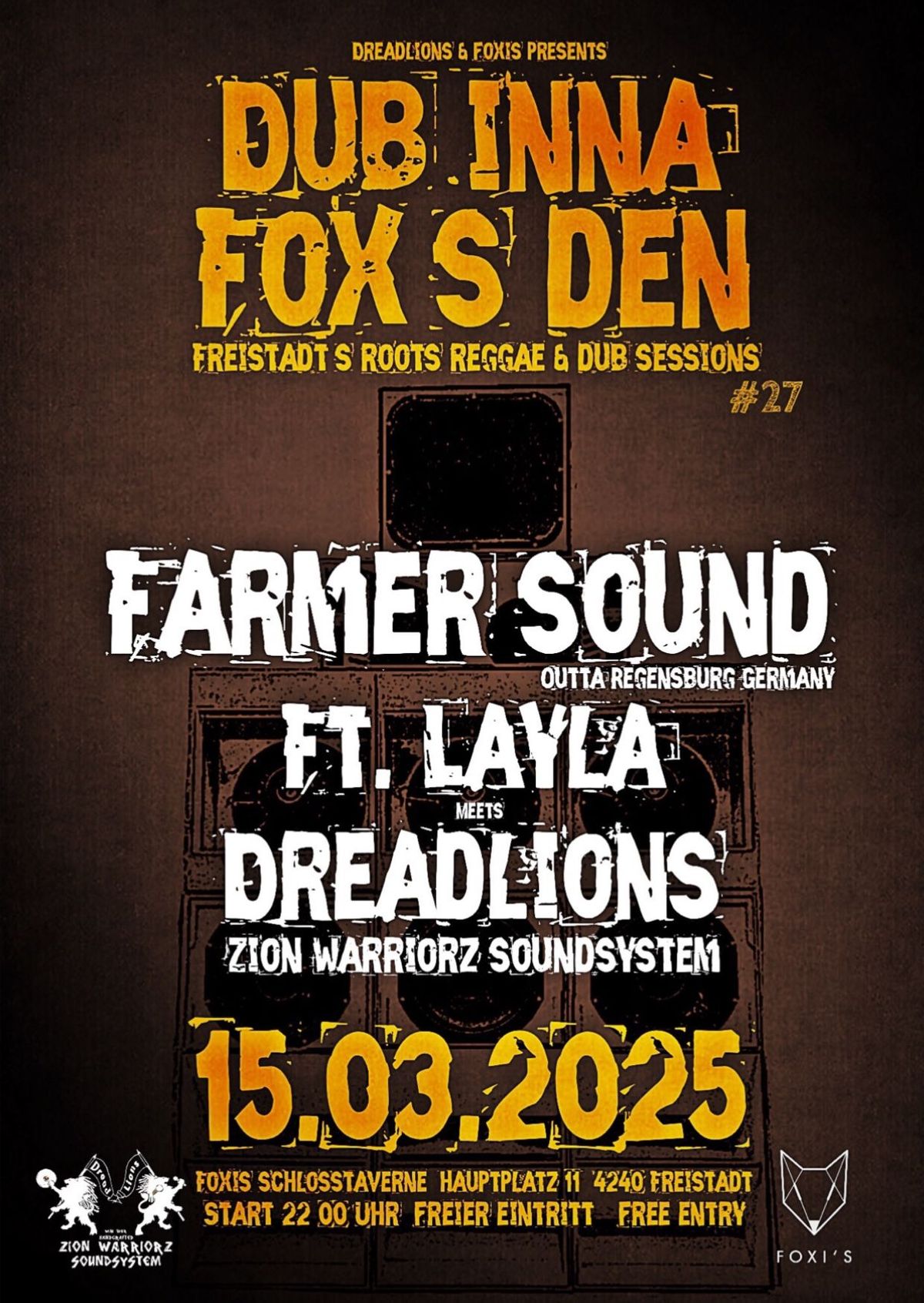 DUB INNA FOX'S DEN #27 Farmer Sound ft. MC Layla