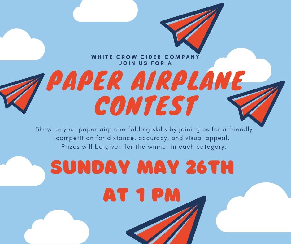 White Crow\u2019s Paper Airplane Contest