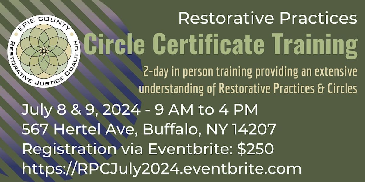 2-Day Restorative Practices Circle Certificate Training (July 2024)