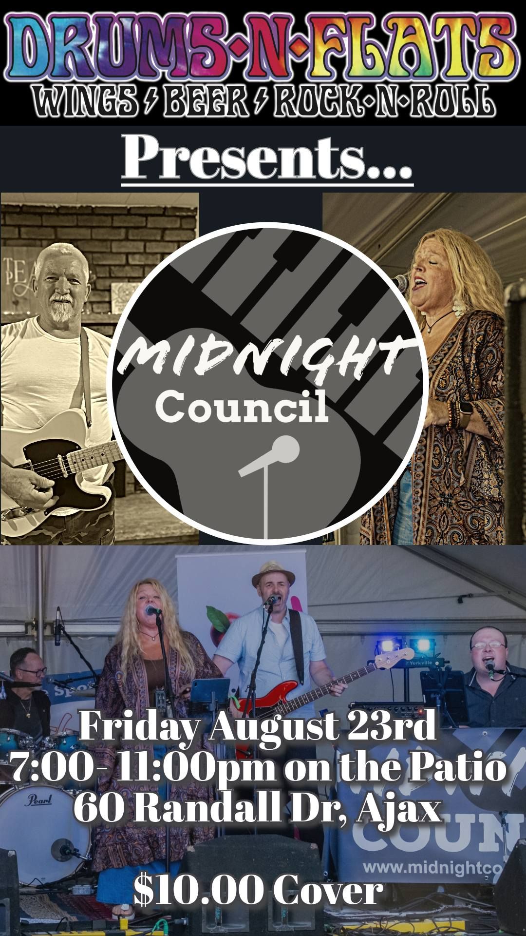 Midnight Council at Drums N Flats Patio