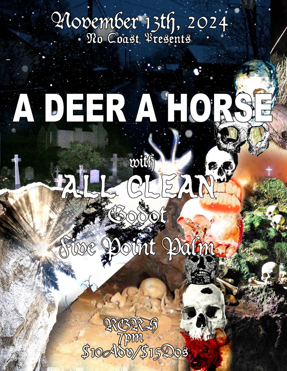 A Deer A Horse (NYC) "Texas Math" album release tour w\/All Clean, Godot, and Five Point Palm EHT