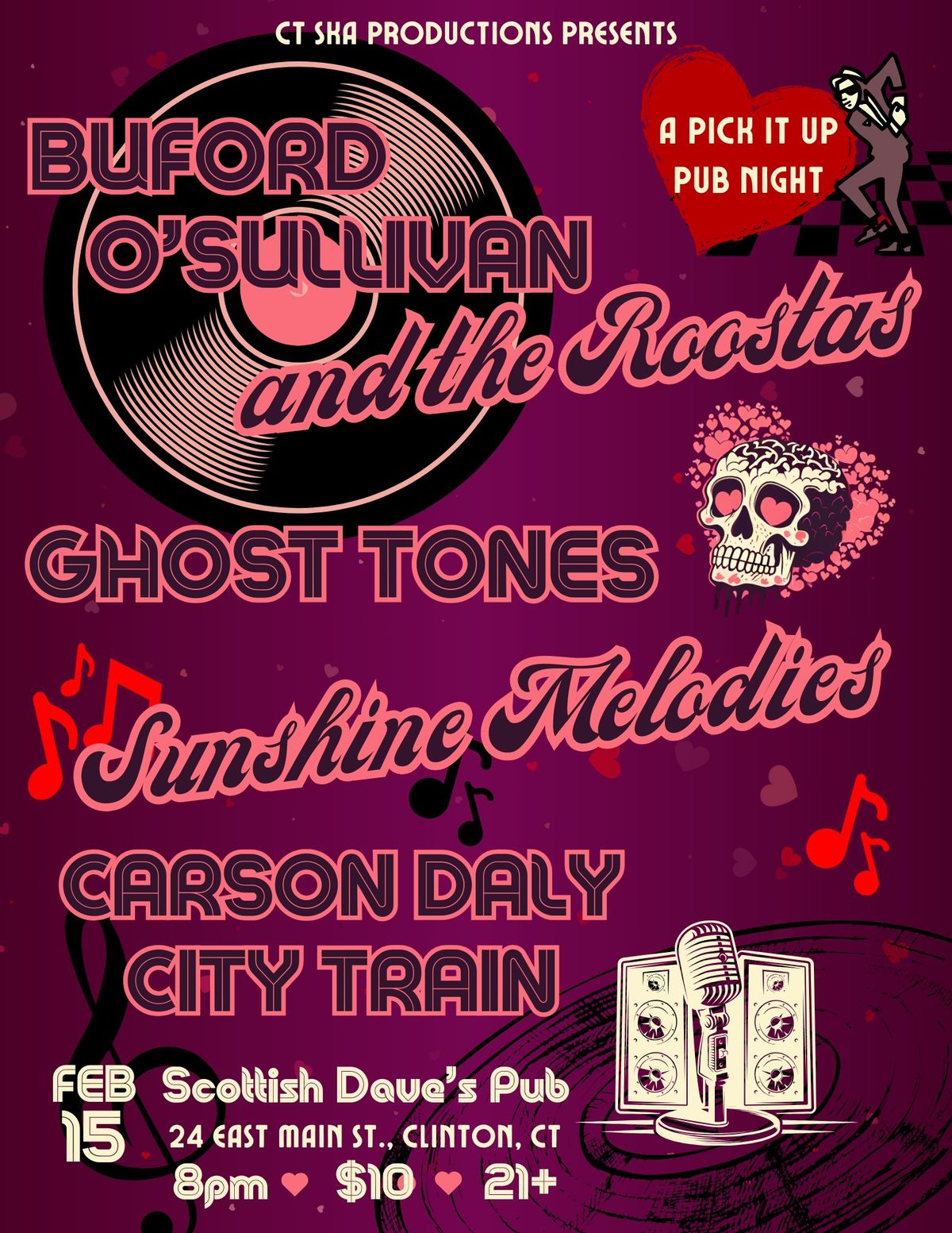 Buford O'Sullivan & the Roostas, ghost tones, The Sunshine Melodies, Carson Daly City Train