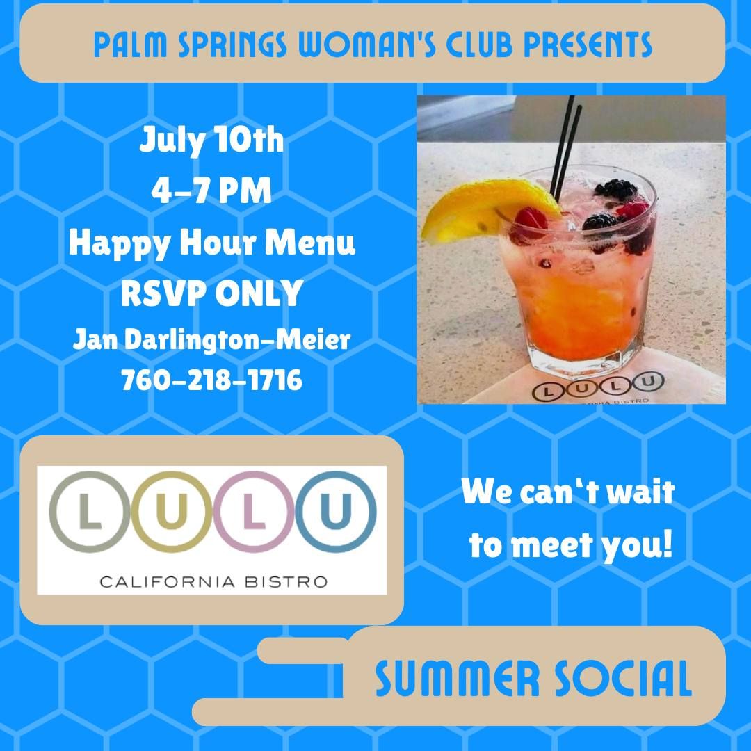 PSWC Summer Social @ Lulu California Bistro