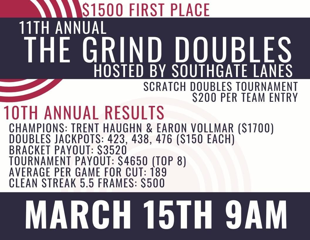 The 11th Annual Grind Doubles  (Saturday 3\/15)