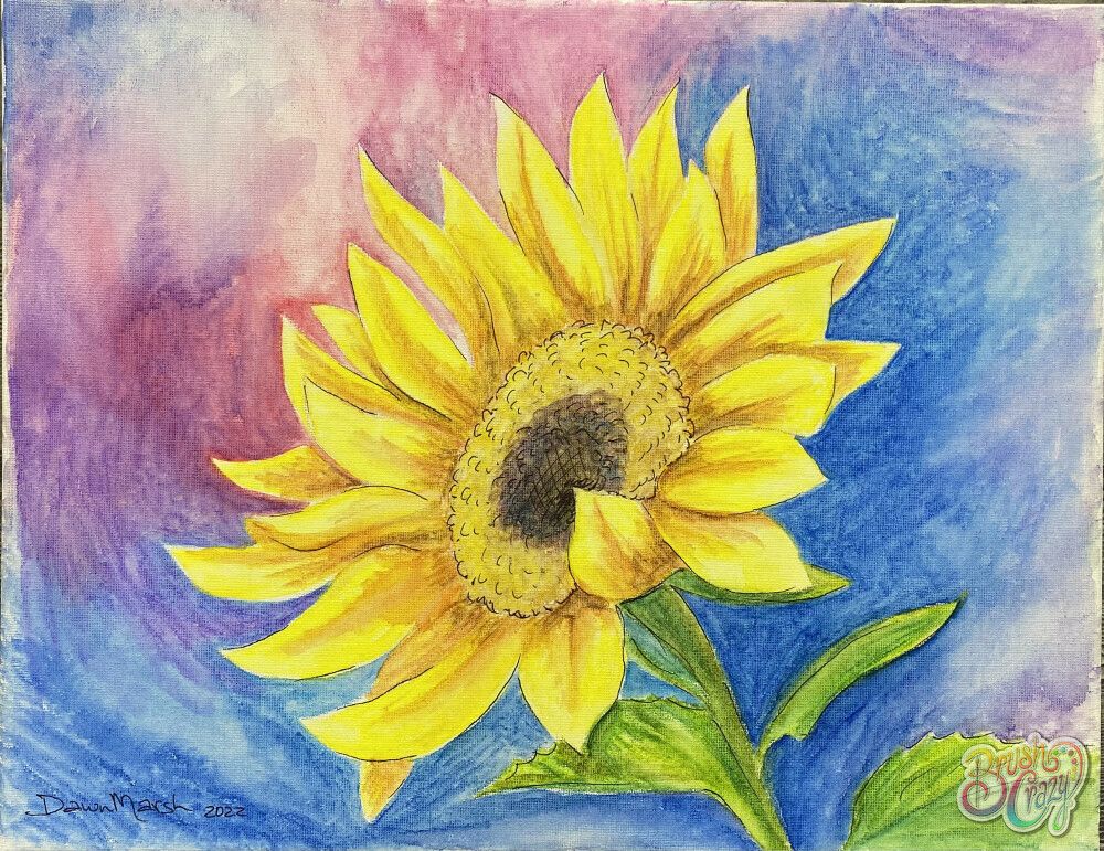 Watercolor Sunflower Glory
