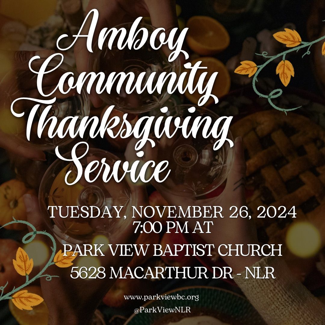 Amboy Community Thanksgiving Service