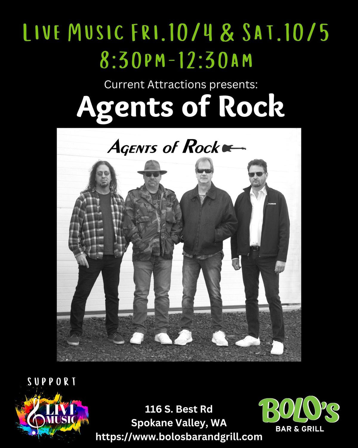 Agents of Rock at Bolo's!