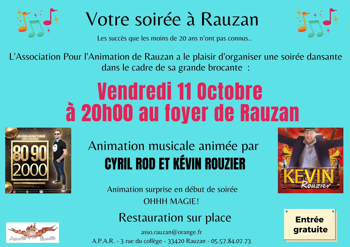 Soir\u00e9e musicale avec K\u00e9vin Rouzier et Cyril Rod 