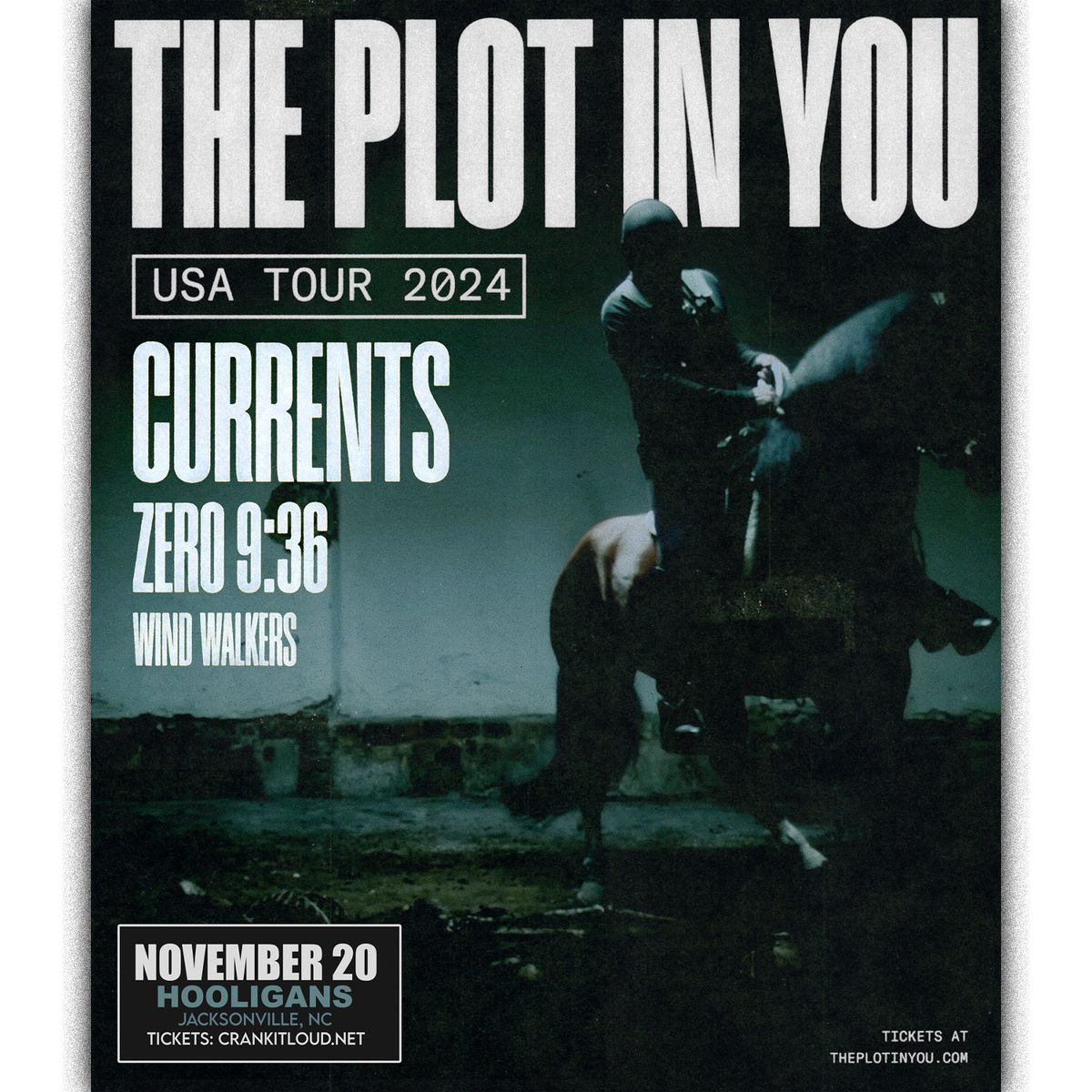 The Plot In You w\/ Currents, Zero 9:36, & Wind Walkers at Hooligans - 11\/20\/24