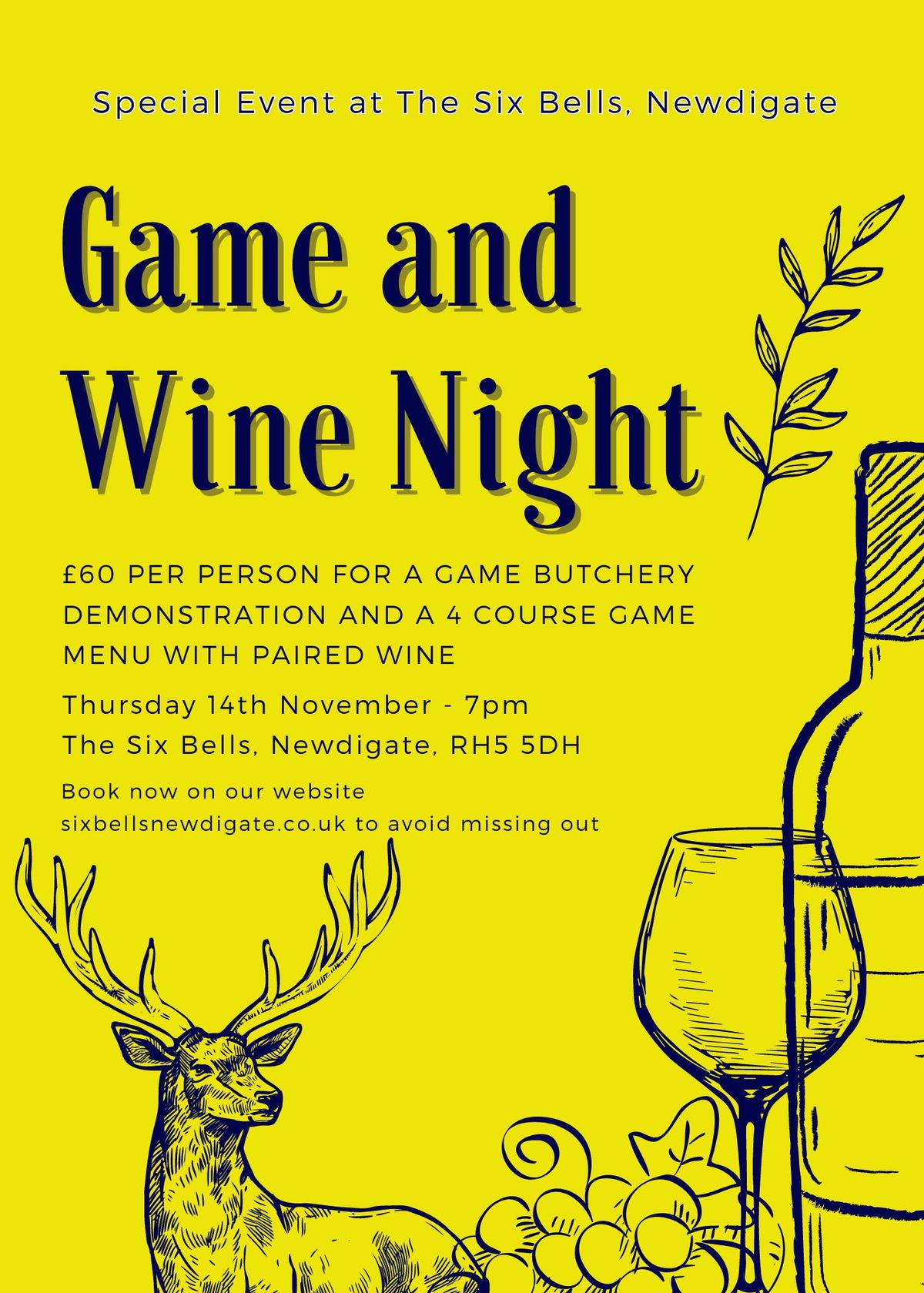 Game and Wine Night - Thursday 14th November