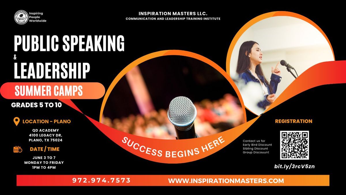 Public Speaking and Leadership Summer Camps in Plano