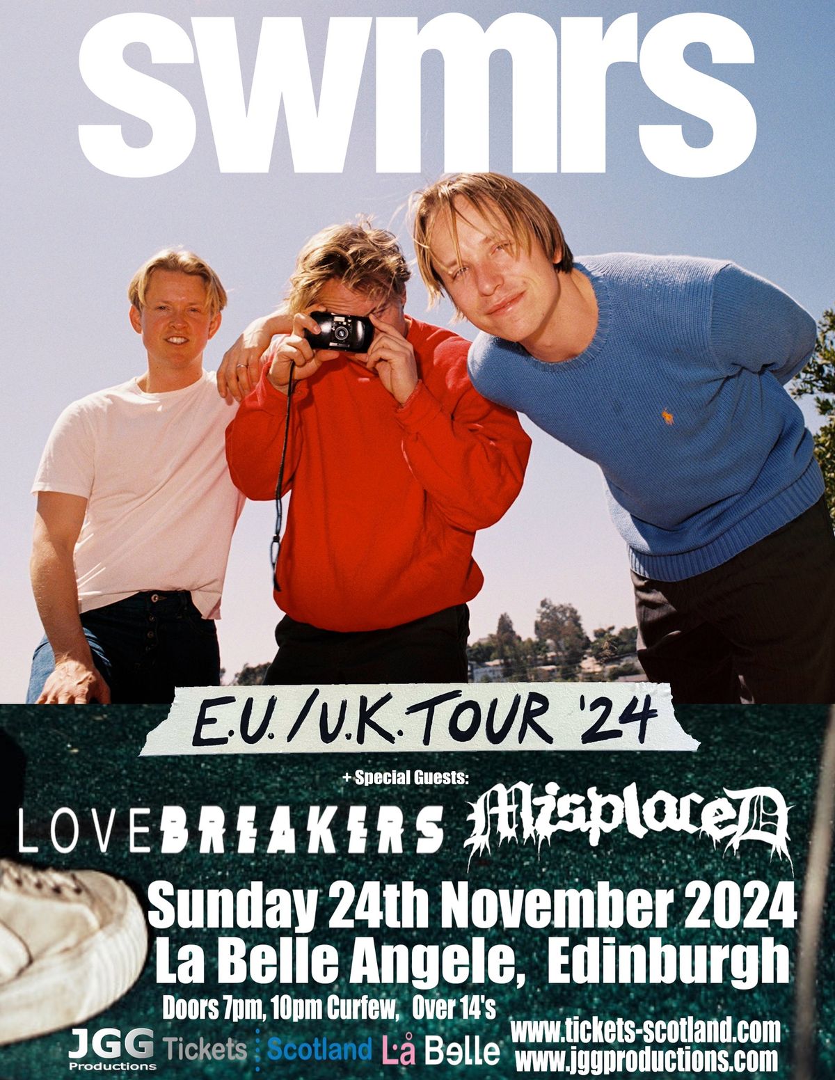 SWMRS + Lovebreakers + Misplaced - La Belle Angele, Edinburgh 