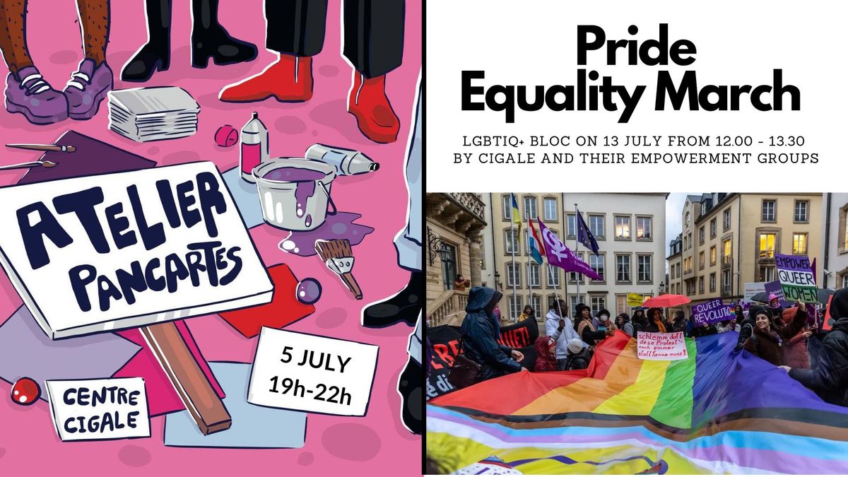 Atelier Pancartes - PRIDE EQUALITY MARCH