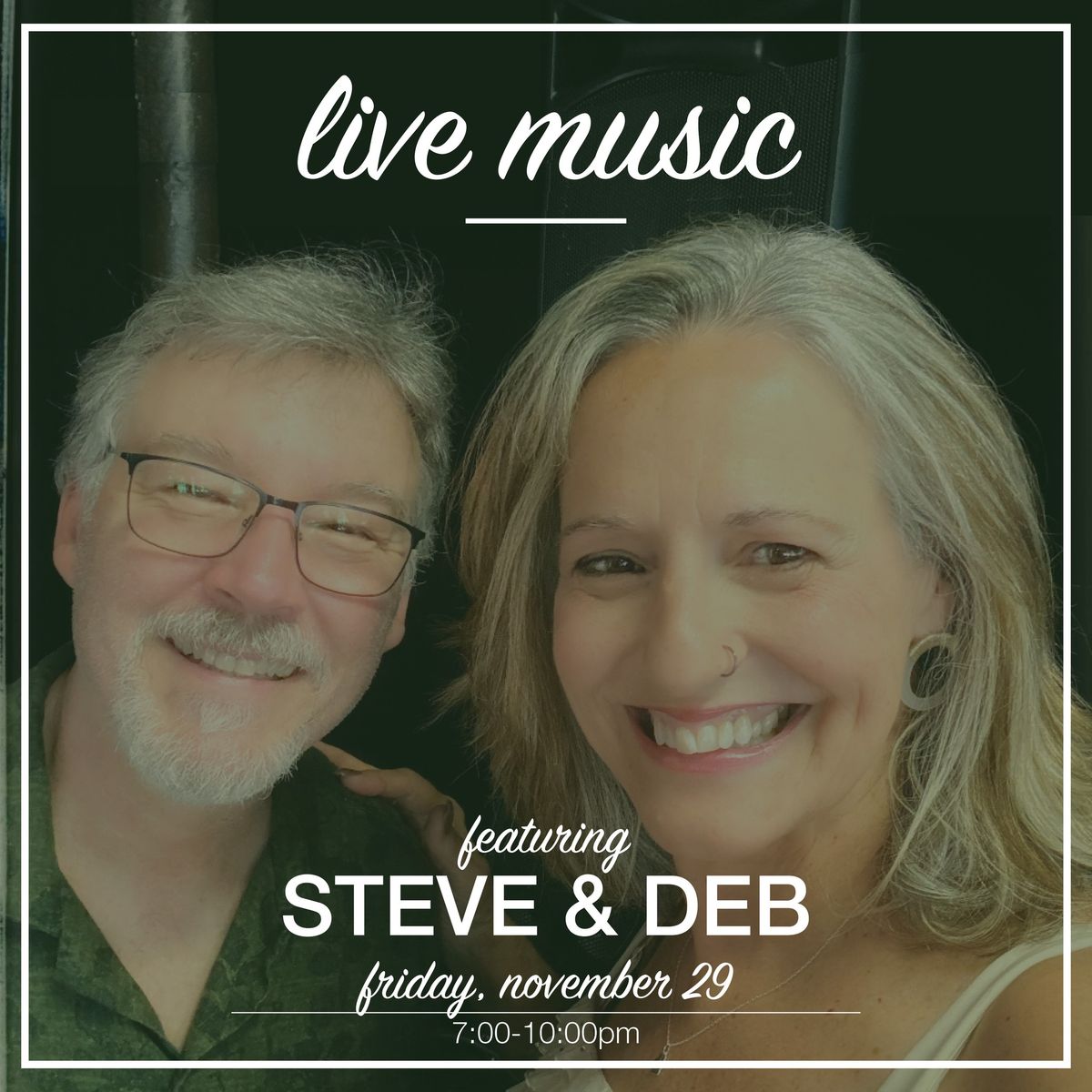 Live Music Featuring Debbie Major & Steve Raleigh