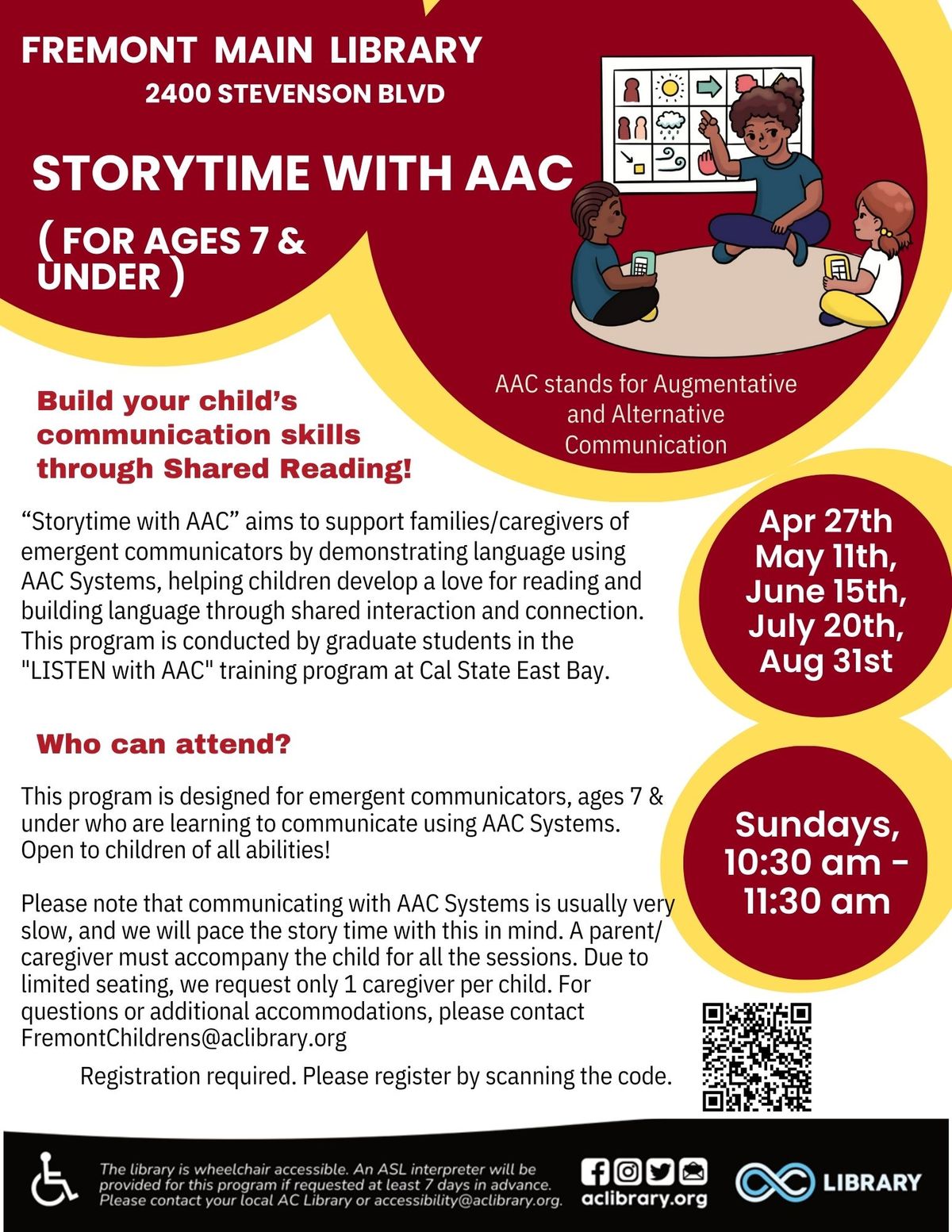 Storytime with AAC @ Fremont Main Library