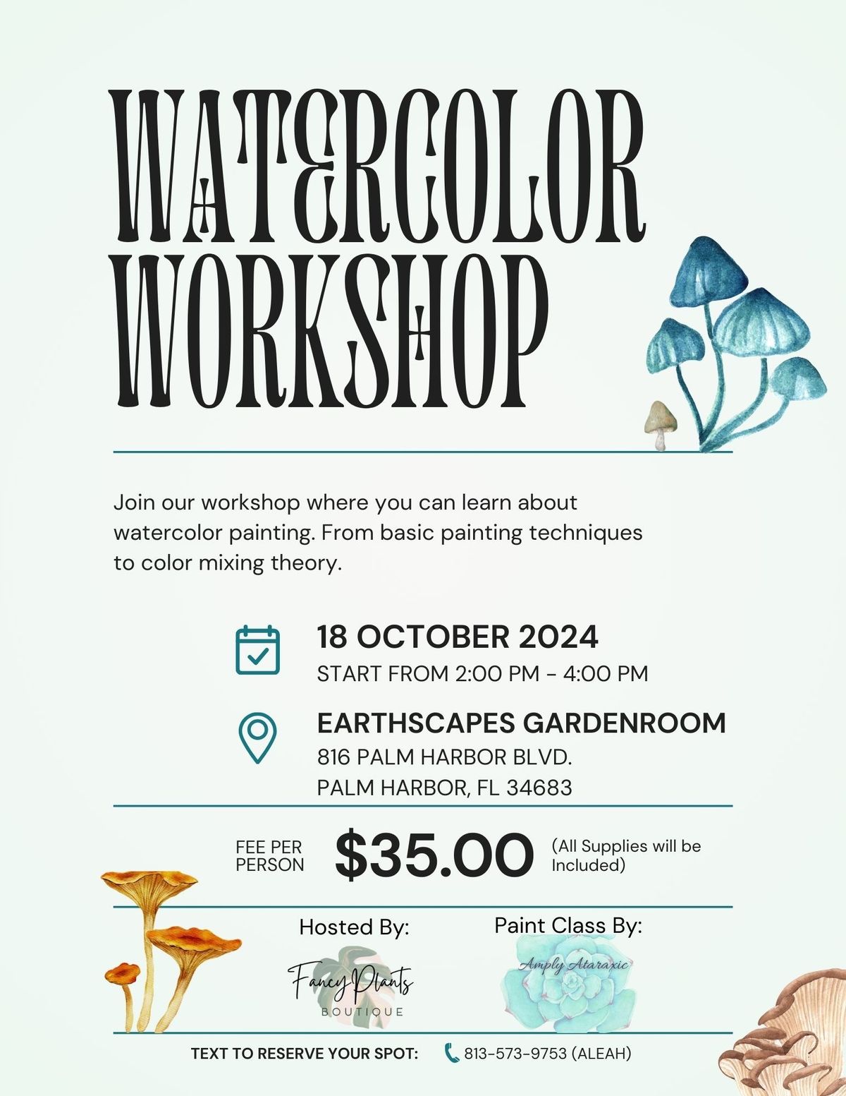 \ud83c\udf44\ud83c\udfa8 Watercolor Workshop \ud83c\udfa8\ud83c\udf44