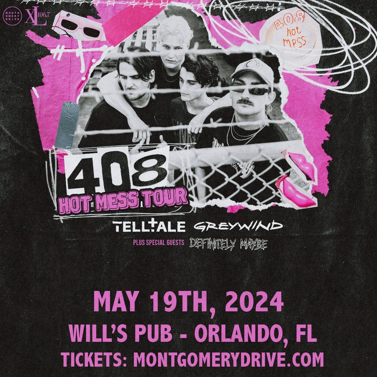 408 with Greywind, Telltale, and Definitely Maybe at Will\u2019s Pub - Orlando, FL