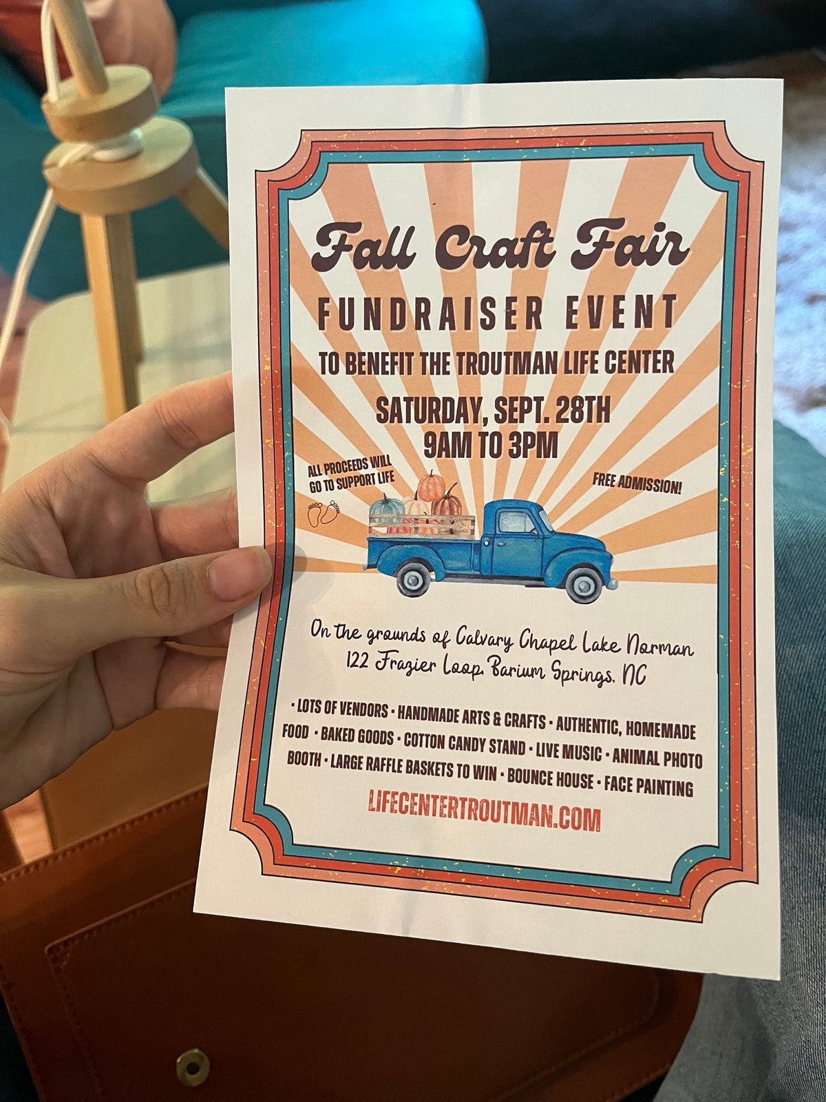 Calvary Chapel Lake Norman's Fall Craft Fair Fundraiser