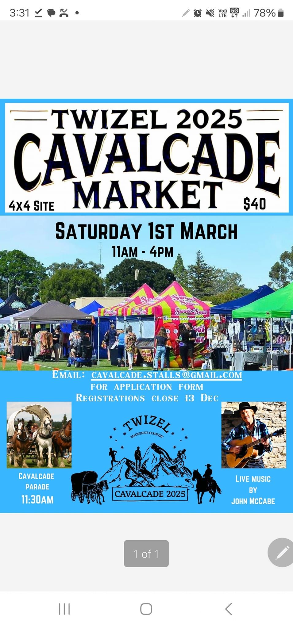 Cavalcade Market Day