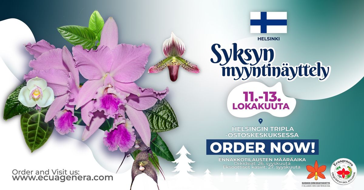 Ecuagenera will participate in The Finnish Orchid Society, Helsinki Show