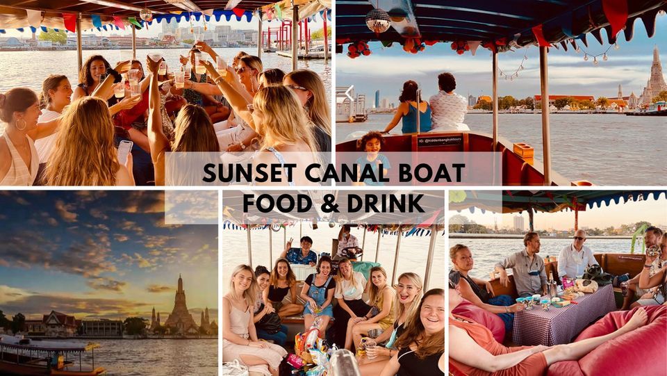 Sunset Canal Boat Food & Drink