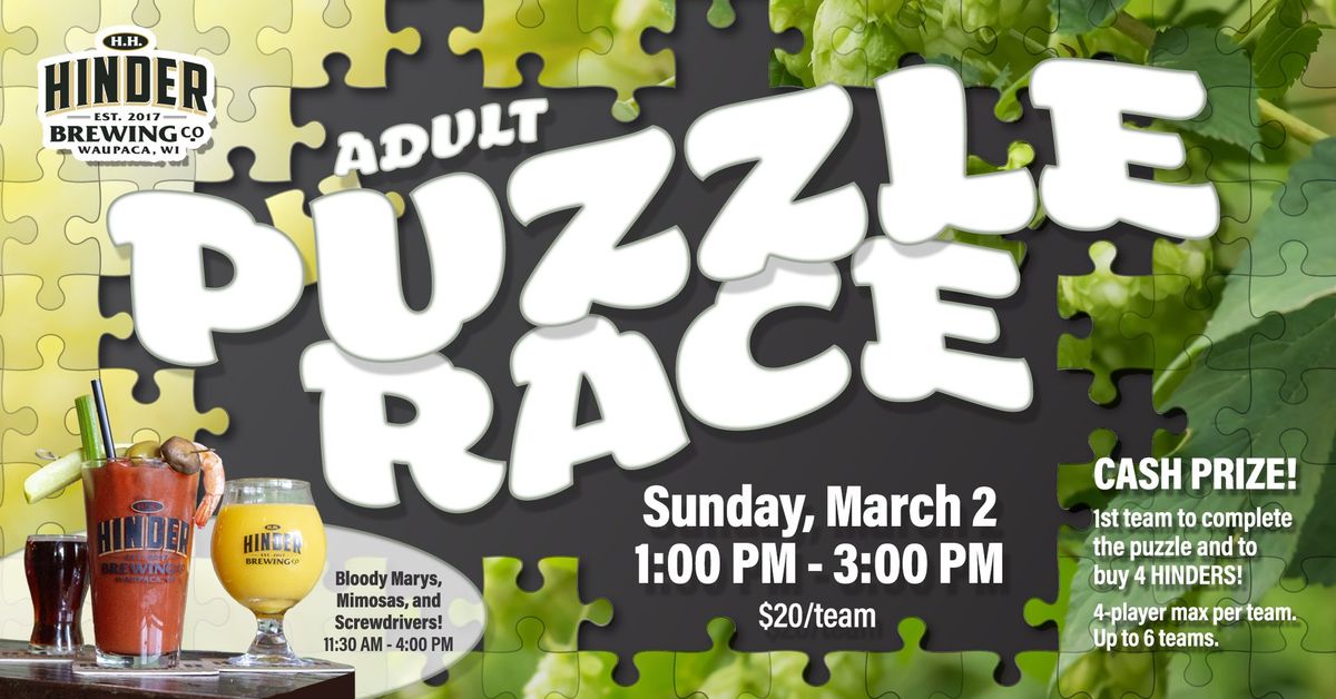 Adult Puzzle Race at H.H. HINDER Brewing Co.