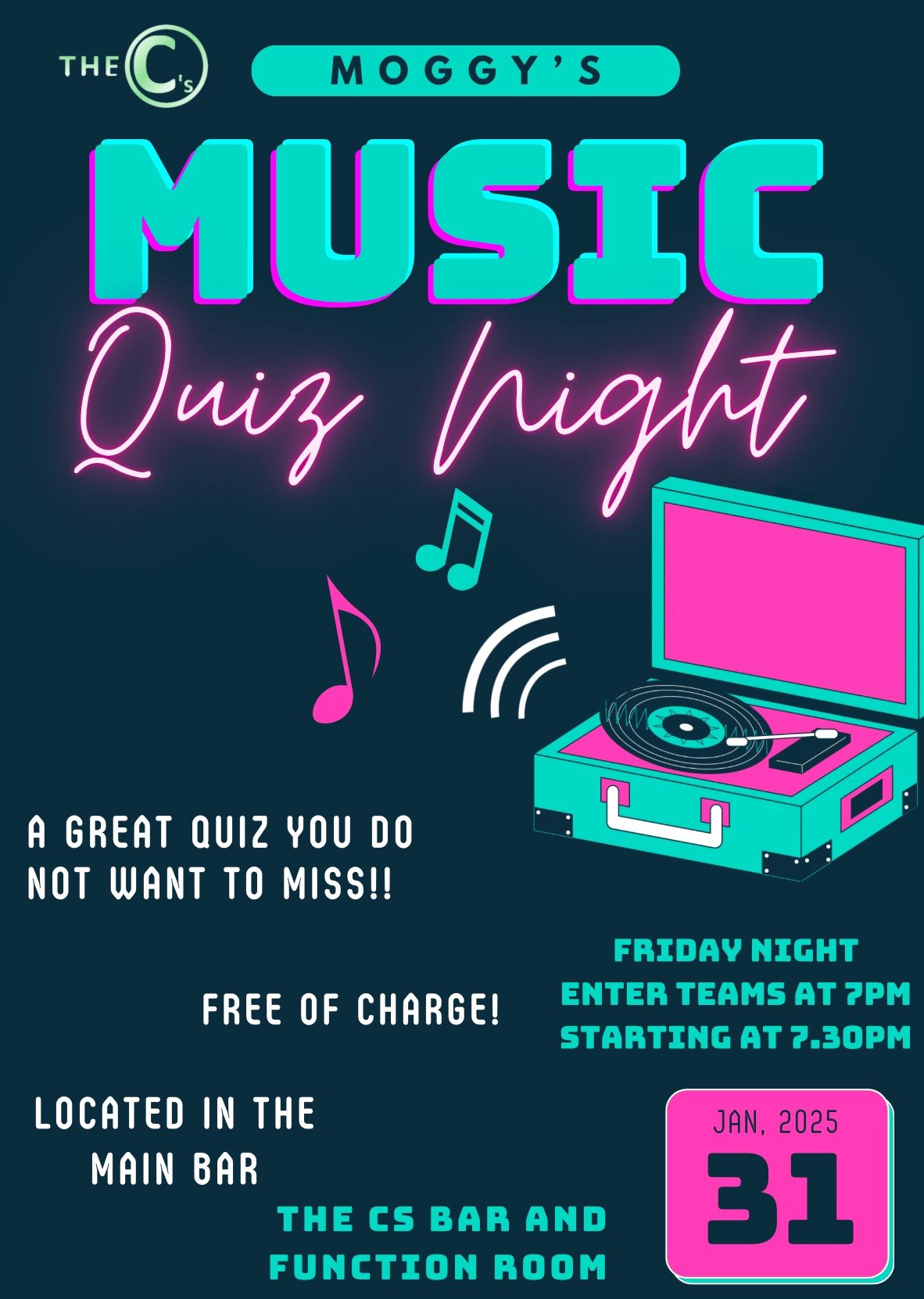 Moggy's Music Quiz Night